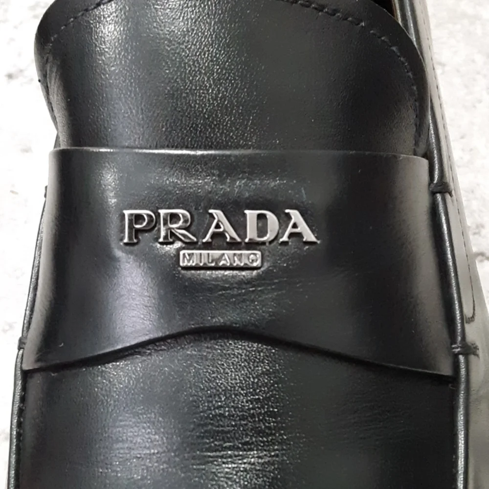 🔥🔥PRADA Men's logo loafers black size 8 US MSRP $695🔥🔥 - Picture 6 of 11